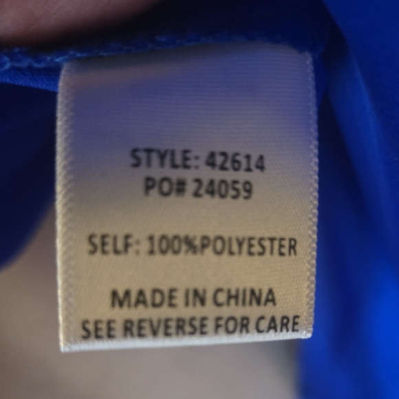 Skies Are Blue Vibrant Blue Button Down Shirt - Picture 3 of 5